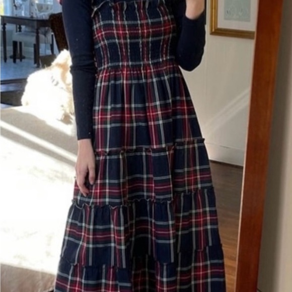 Hill House Home Ellie Nap Midi Dress Tartan Plaid Med RARE HARD TO FIND Holiday - Picture 4 of 14